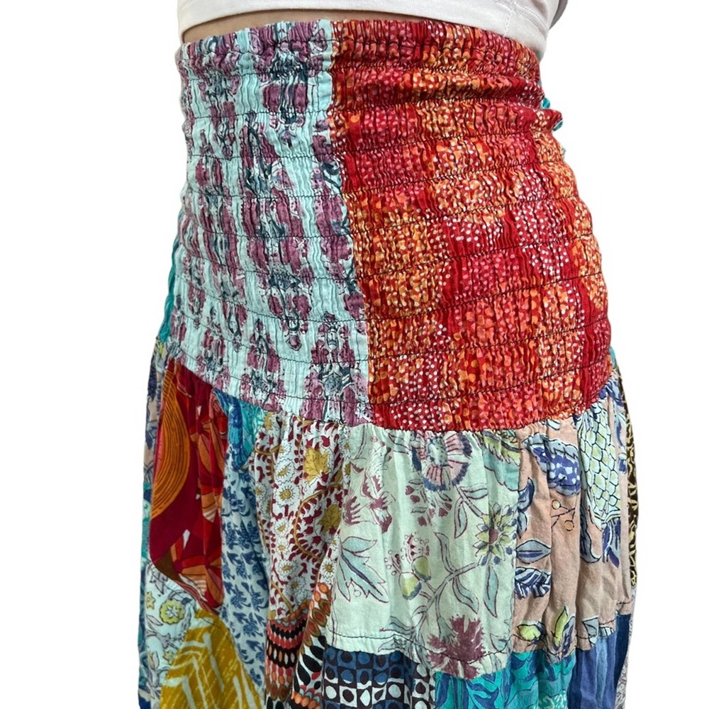 Boho Patchwork Drop Crotch Harem Pants Women's Sm… - image 6